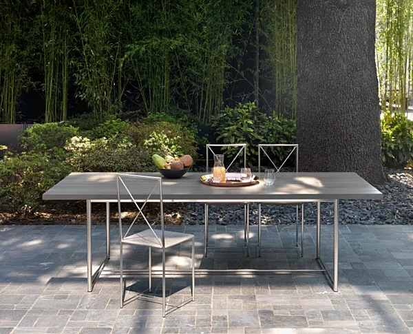 Rechteckiger Tisch aus Iroko FLEXFORM Levante Fabrik FLEXFORM aus Italien. Foto №4