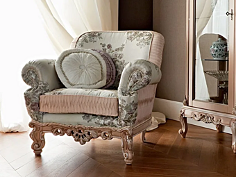 Bequemer Sessel mit Armlehnen aus Stoff Modenese Luxury Interiors 12423 Fabrik MODENESE GASTONE aus Italien