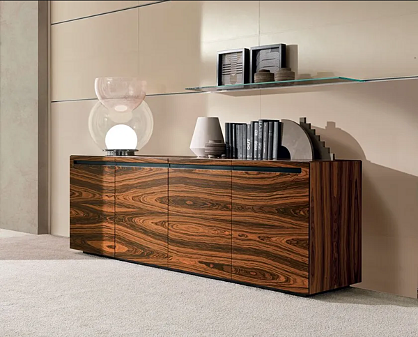 Niedrige Holz-Bürospeichereinheit mit Schubladen i 4 Mariani CROSSING Fabrik i 4 Mariani aus Italien. Foto №3