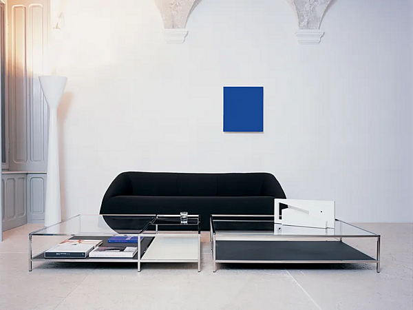 Kaffeetisch aus Glas und Edelstahl Faraday Gallotti&Radice Fabrik Gallotti & Radice aus Italien. Foto №2