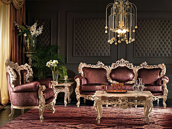 Niedriger rechteckiger Couchtisch aus Massivholz Modenese Luxury Interiors 11619 Fabrik MODENESE GASTONE aus Italien. Foto №2