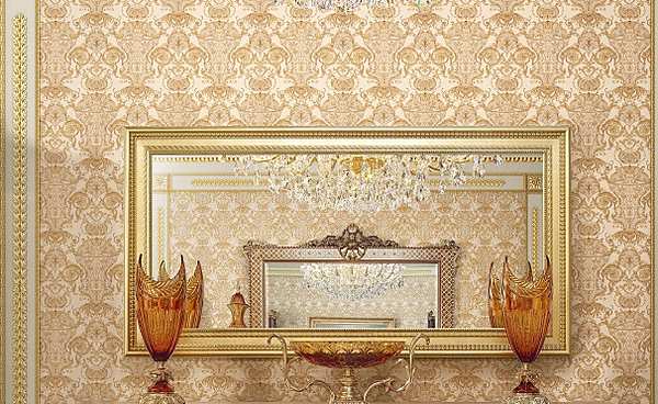 Set: goldfarbener Spiegel und Konsole Modenese Gastone Fabrik MODENESE GASTONE aus Italien. Foto №2