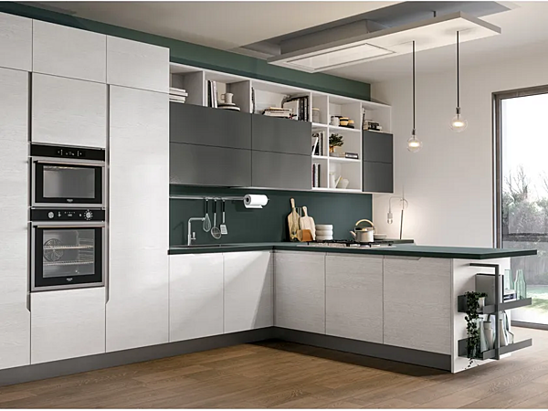 Einbauküche mit Insel Luna LUBE CUCINE Fabrik LUBE CUCINE aus Italien. Foto №1