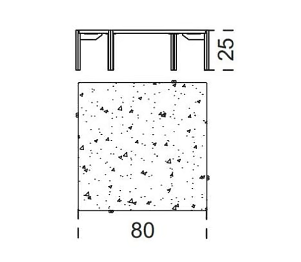 Niedriger quadratischer Couchtisch aus Marmor Gallotti&Radice Twelve Fabrik Gallotti & Radice aus Italien. Foto №2