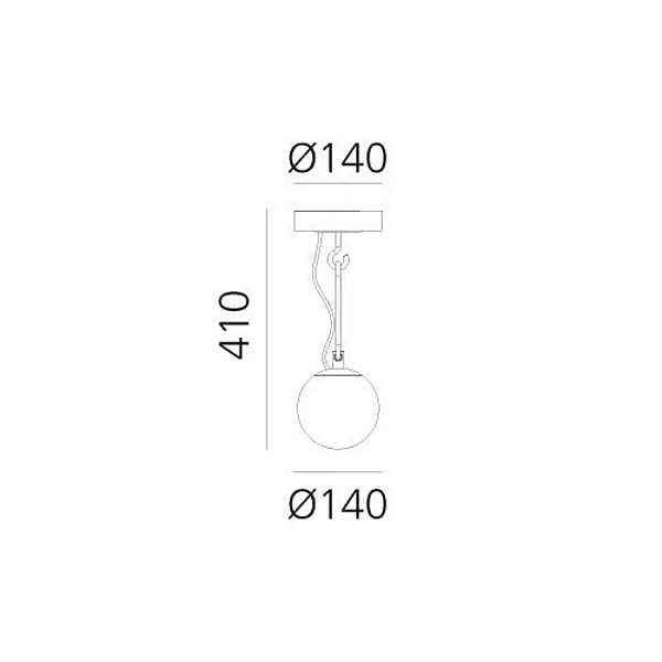 LED-Deckenlampe aus geblasenem Glas Artemide NH 1284010A, 1285010A , 1286010A Fabrik Artemide aus Italien. Foto №5