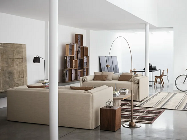Stoff Schlafsofa mit abnehmbarem Bezug Flou Duetto Fabrik Flou aus Italien. Foto №16