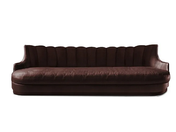 Drei-Sitzer Ledersofa in Pflaumenfarbe BRABBU PLUM SOFA Fabrik BRABBU aus Italien. Foto №1