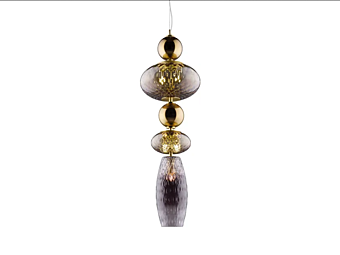 Pendelleuchte aus Borosilikatglas LED groß braun Euroluce Lampadari Harmony