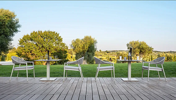 Gartenstuhl mit Armlehnen aus pulverbeschichtetem Aluminium VARASCHIN Clever Lounge 229L5, 229L3 Fabrik VARASCHIN aus Italien. Foto №6