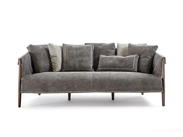 3-Sitzer Ledersofa mit weicher Rückenlehne Frigerio Burton Fabrik Frigerio aus Italien. Foto №1