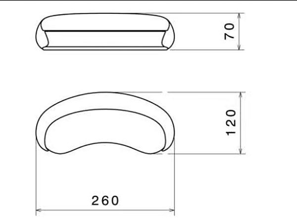 Dreisitzer Sofa mit geschwungener Form aus Stoff GHIDINI1961 Abbracci Fabrik GHIDINI1961 aus Italien. Foto №9