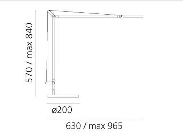 LED Tischlampe verstellbar aus Aluminium Artemide Demetra Fabrik Artemide aus Italien. Foto №16