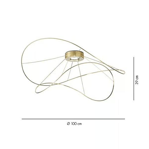 LED Deckenlampe aus Aluminium mit dimmbarem Licht AXOLIGHT HOOPS PL HOOPS 2, PL HOOPS 3 Fabrik Axolight aus Italien. Foto №8