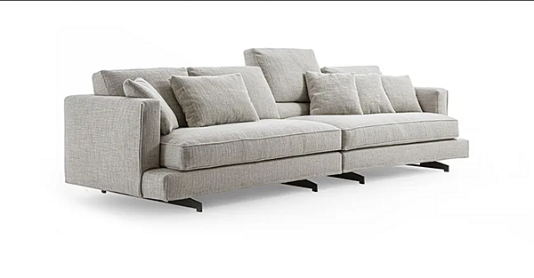 Ecksofa aus Stoff mit abnehmbarem Bezug Davis Twin Frigerio Fabrik Frigerio aus Italien. Foto №4