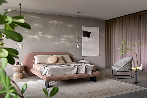 Stoffbett mit gepolsterter Rückenlehne Wabi Saba Fabrik SABA aus Italien. Foto №7