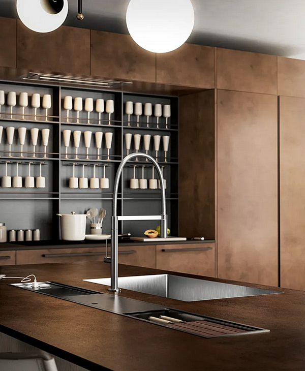 Einbauküche aus Holz LUBE CUCINE Clover 05 Fabrik LUBE CUCINE aus Italien. Foto №3