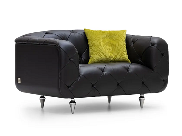 Tufted Lederarmstuhl mit Armlehnen FORMITALIA JR Overseas Fabrik FORMITALIA aus Italien. Foto №2