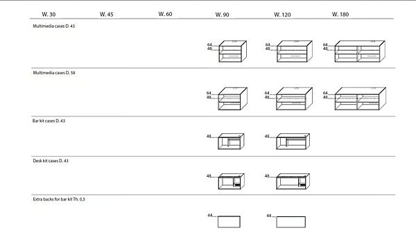 Modularer Stauraum-Wandcontainer aus Holz Cappellini Flexi Container Fabrik Cappellini aus Italien. Foto №18