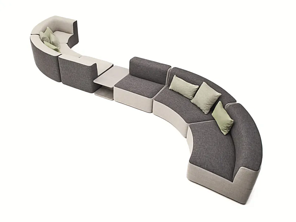 Kurzes modulares Stoffgarten-Sofa mit weicher Rückenlehne VARASCHIN Circle Belt 221 Fabrik VARASCHIN aus Italien. Foto №9