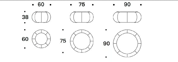Runder Gartenpouf aus Canvas mit abnehmbarem Bezug GEO Saba Fabrik SABA aus Italien. Foto №5