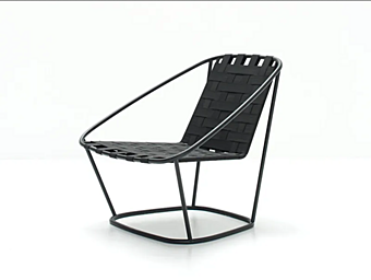 Gartenarmchair Cloud aus Stahl und elastischen Riemen Arflex Fabrik ARFLEX aus Italien