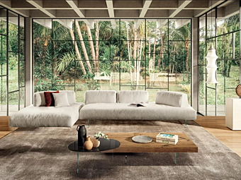 Stoffsofa mit Chaiselongue Air Soft Free 1916 LAGO