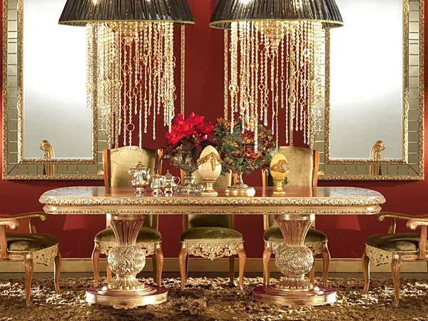 Rechteckiger Tisch aus Holz A.R. Arredamenti Royal Table 706 Fabrik A.R.ARREDAMENTI SRL aus Italien. Foto №2