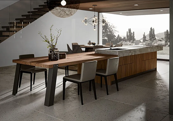 Moderne Holz-Küche Old Line Contemporary 3 0 Fabrik Oldline aus Italien. Foto №4