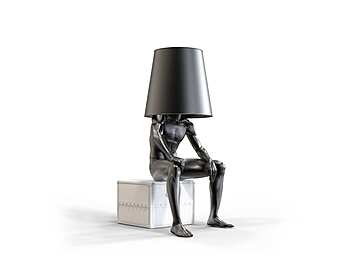 Stehlampe aus Metall mit Stoffschirm Bizzotto Italia GEORGE