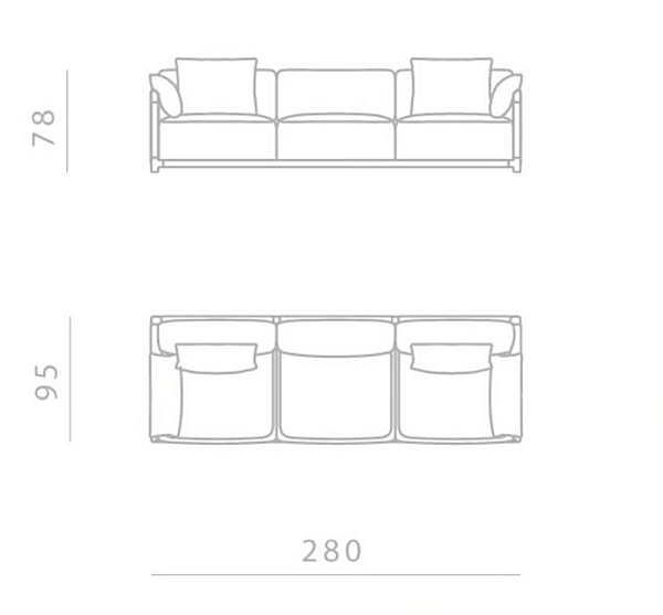 3-Sitzer Sofas aus Samt Dodo von GHIDINI1961 Fabrik GHIDINI1961 aus Italien. Foto №6