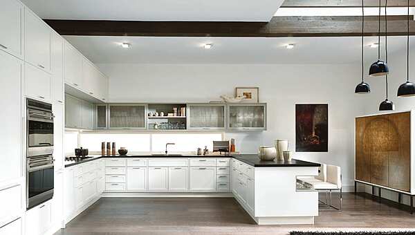 Einbauküche mit Insel aus Holz ASTER CUCINE Timeline Fabrik Aster Cucine aus Italien. Foto №1