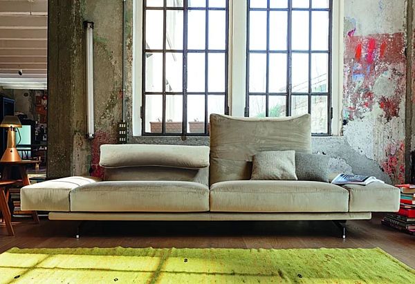 Sofa aus Stoff oder Leder mit Kopfstütze VIBIEFFE 550 Altopiano Fabrik VIBIEFFE aus Italien. Foto №9