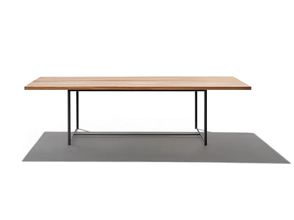 Rechteckiger Tisch aus Iroko FLEXFORM Levante Fabrik FLEXFORM aus Italien. Foto №1