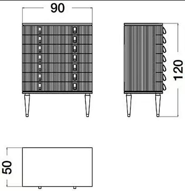 Holzkommode Cocoon CPRN HOMOOD C313 Fabrik CPRN HOMOOD aus Italien. Foto №2