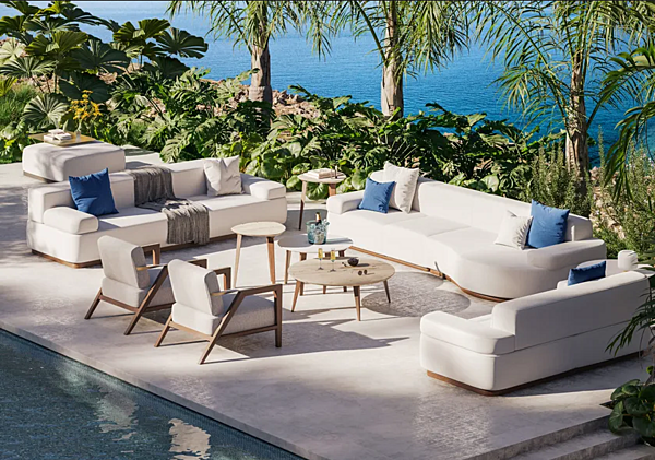 Gartenstoffsofa mit weicher Rückenlehne FORMITALIA KSAMIL KSAMIL 255 Fabrik FORMITALIA aus Italien. Foto №4
