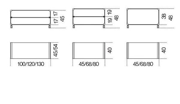 Hochseitiger Beistelltisch aus Sicherheitsglas mit Rollen Gallotti&Radice George 1 Fabrik Gallotti & Radice aus Italien. Foto №2