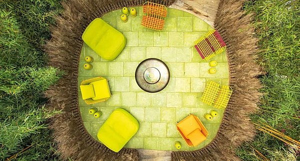 Gartenarmchair mit Stoffbezug PAOLA LENTI Float B27L, B27H Fabrik PAOLA LENTI aus Italien. Foto №9