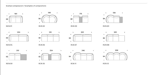 Ecksofa aus Stoff mit weicher Rückenlehne Saba Rendez Vous Fabrik SABA aus Italien. Foto №19
