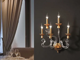 Wandleuchte mit Swarovski Kristallen Barocco A5 Euroluce Lampadari
