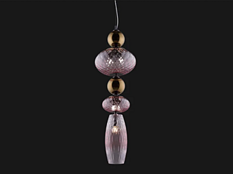 LED Pendelleuchte aus Borosilikatglas große Rosaline Euroluce Lampadari Harmony