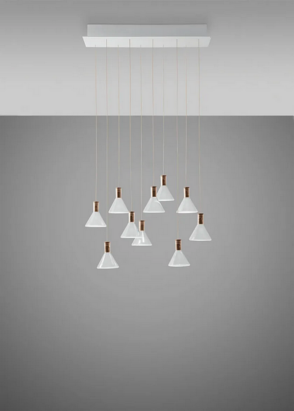 LED Pendelleuchte aus Borosilikatglas Multispot Polair Fabbian Fabrik Fabbian aus Italien. Foto №3