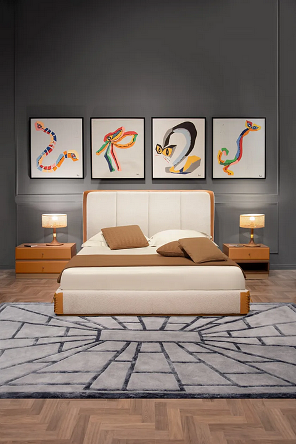 Doppelbett mit gepolstertem Kopfteil aus Stoff FORMITALIA CLARISSA Fabrik FORMITALIA aus Italien. Foto №5