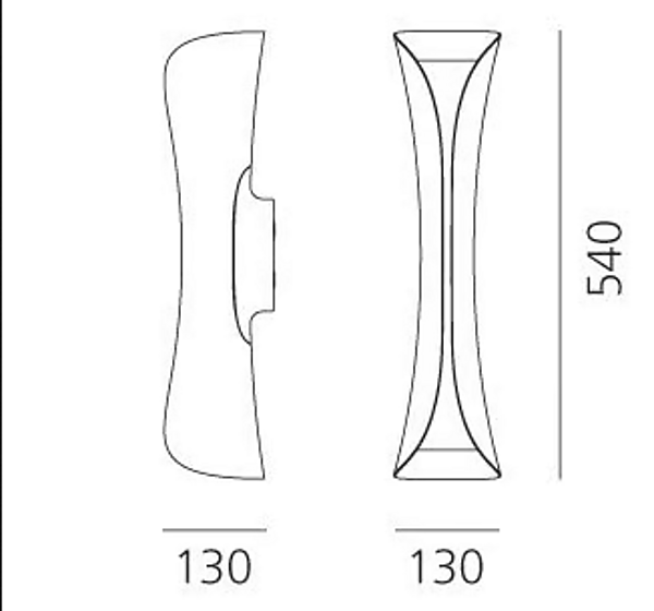 Wandleuchte aus ABS mit LED Artemide Cadmo 1373020A, 1373010A Fabrik Artemide aus Italien. Foto №5