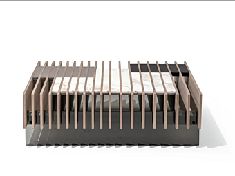 Kaffeetisch aus Esche GIORGETTI FIT quadratisch 90210 Kaffeetisch aus Esche GIORGETTI FIT quadratisch 90210 Fabrik GIORGETTI aus Italien
