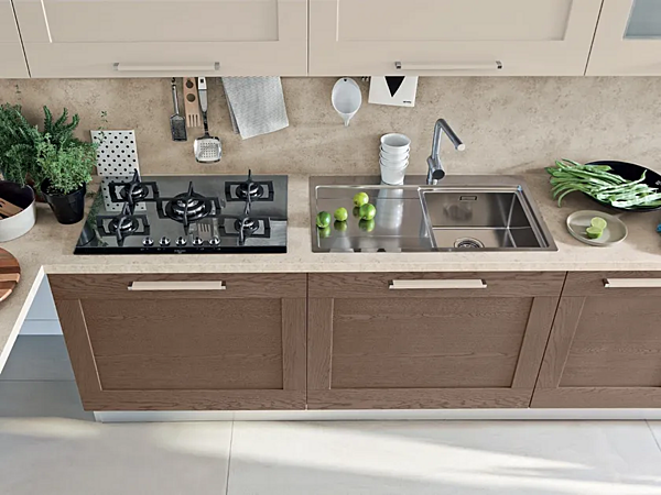 Holzküche mit linearer Gestaltung LUBE CUCINE LINEAR 02 Fabrik LUBE CUCINE aus Italien. Foto №6