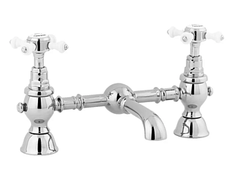 Brückenmischer mit zwei Löchern aus Messing Gentry Home Chelsea Fabrik Gentry Home aus Italien