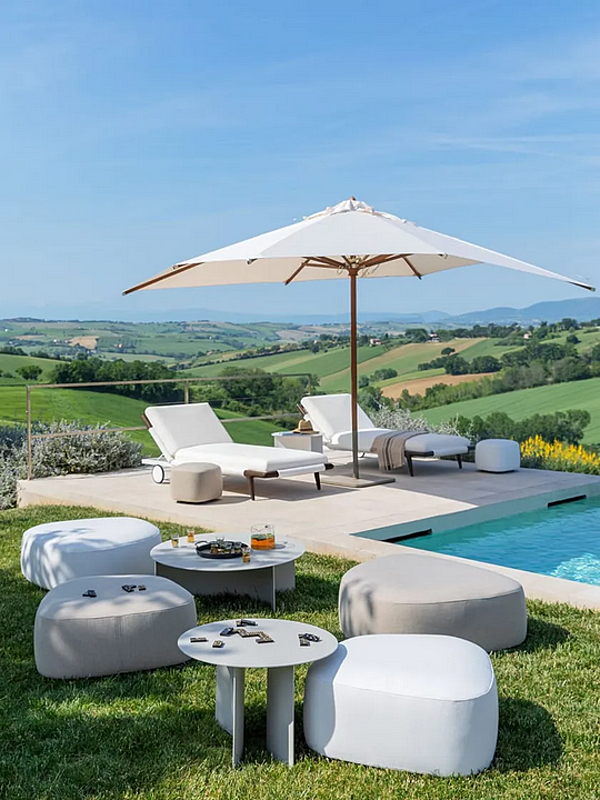 Pouf mit abnehmbarem Bezug Pierre Flou Fabrik Flou aus Italien. Foto №11
