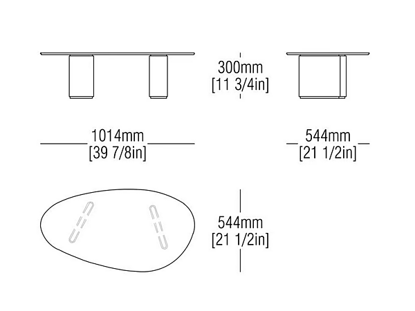 Niedriger ovaler Couchtisch aus Gussglas MisuraEmme Stowe Fabrik MisuraEmme aus Italien. Foto №4