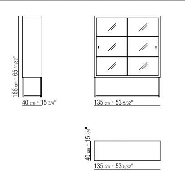 Vitrine aus Holz und Glas Moka FLEXFORM Fabrik FLEXFORM aus Italien. Foto №3