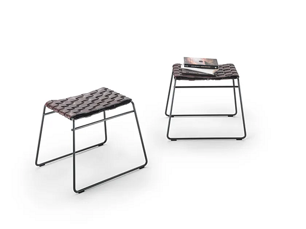 Sled Base Hocker aus gegerbtem Leder FLEXFORM Mate Fabrik FLEXFORM aus Italien. Foto №2
